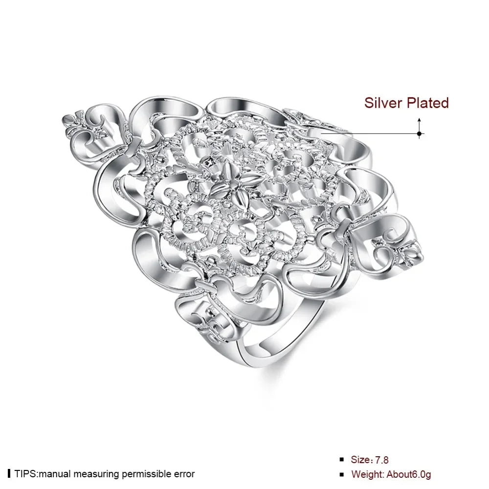 925 Sterling Silber Ring mit Sternmotiv für elegante Anlässe Damen - Herren