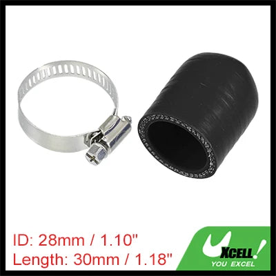 Auto Silikonschlauch Endkappe 6-40 mm Innendurchmesser 30 mm Länge schwarz