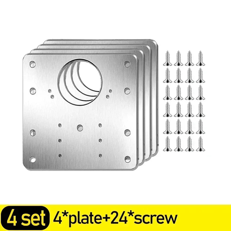 Edelstahl Reparaturplatten Set für Schranktürscharniere Möbel Kleiderschrank