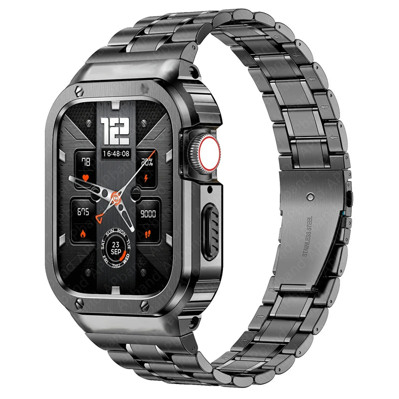 Edelstahl Armband für Apple Watch 40-45mm mit Butterfly Verschluss-Yabubest - Home & More