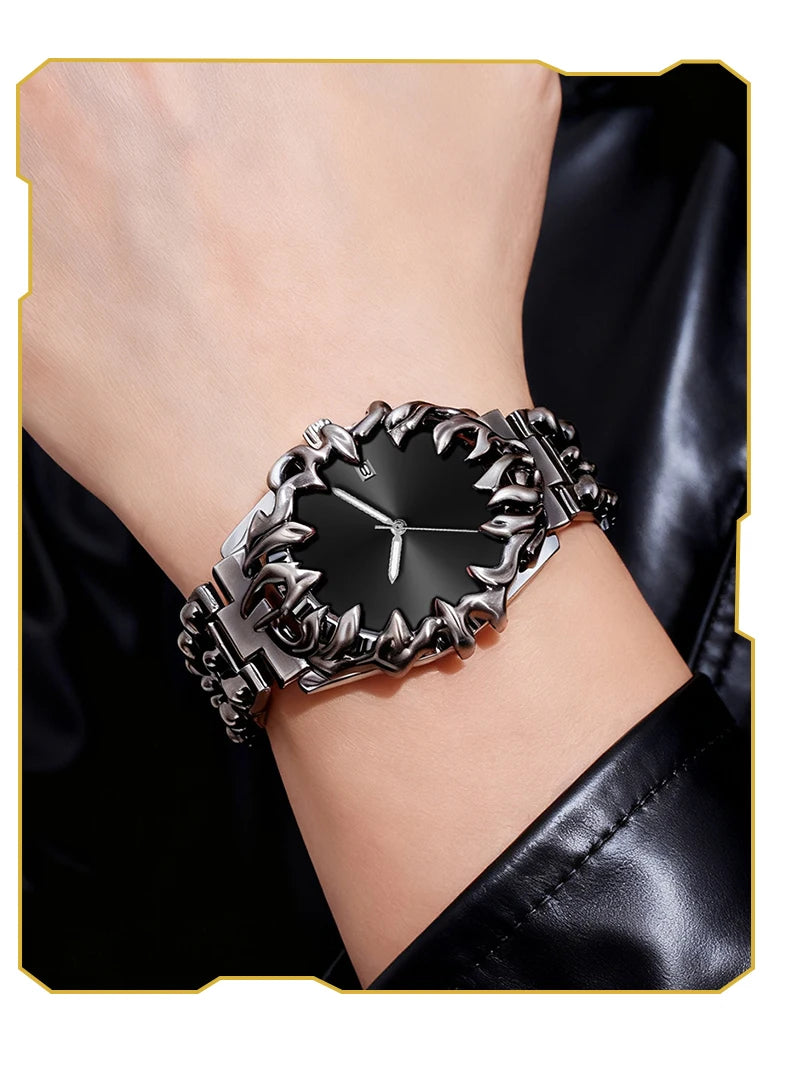 Sportliche Herrenuhr mit Edelstahl Armband und Quarzwerk