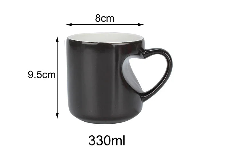 Personalisierbare Keramik Kaffeetasse mit Farbwechsel und Foto-Yabubest - Home & More