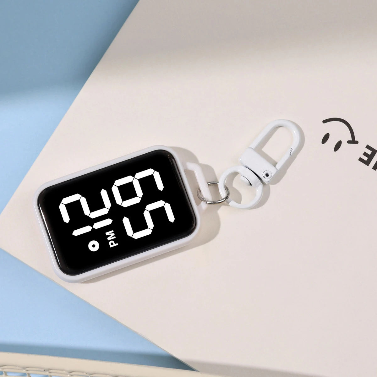 LED Schlüsselbund Taschenuhr Digital Display Rechteckig Unisex-Yabubest - Home & More