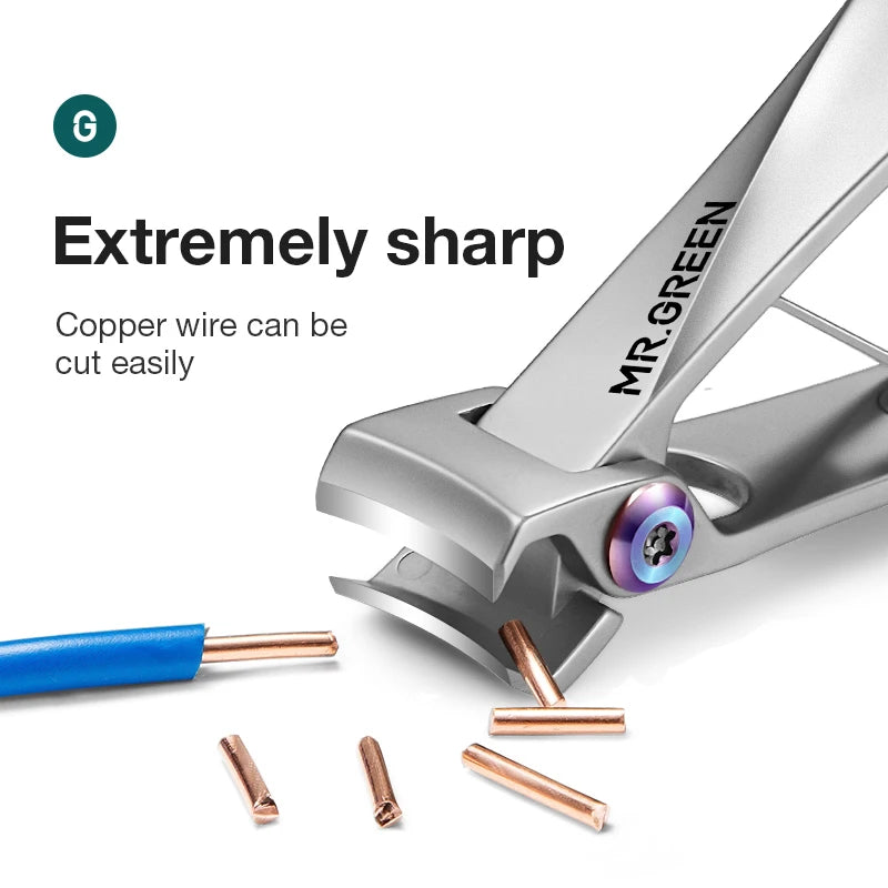 Robuster Fingernagelknipser aus Edelstahl für dicke und harte Nägel