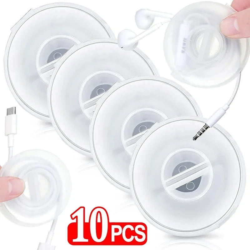 Drehbare Kabel Wickler Box flexibel USB und Kopfhörer Kabel Organizer