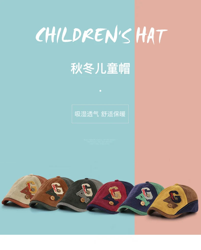 Kinder Winter Baskenmütze Unisex 52-56 cm – Warm und Stilvoll-Yabubest - Home & More