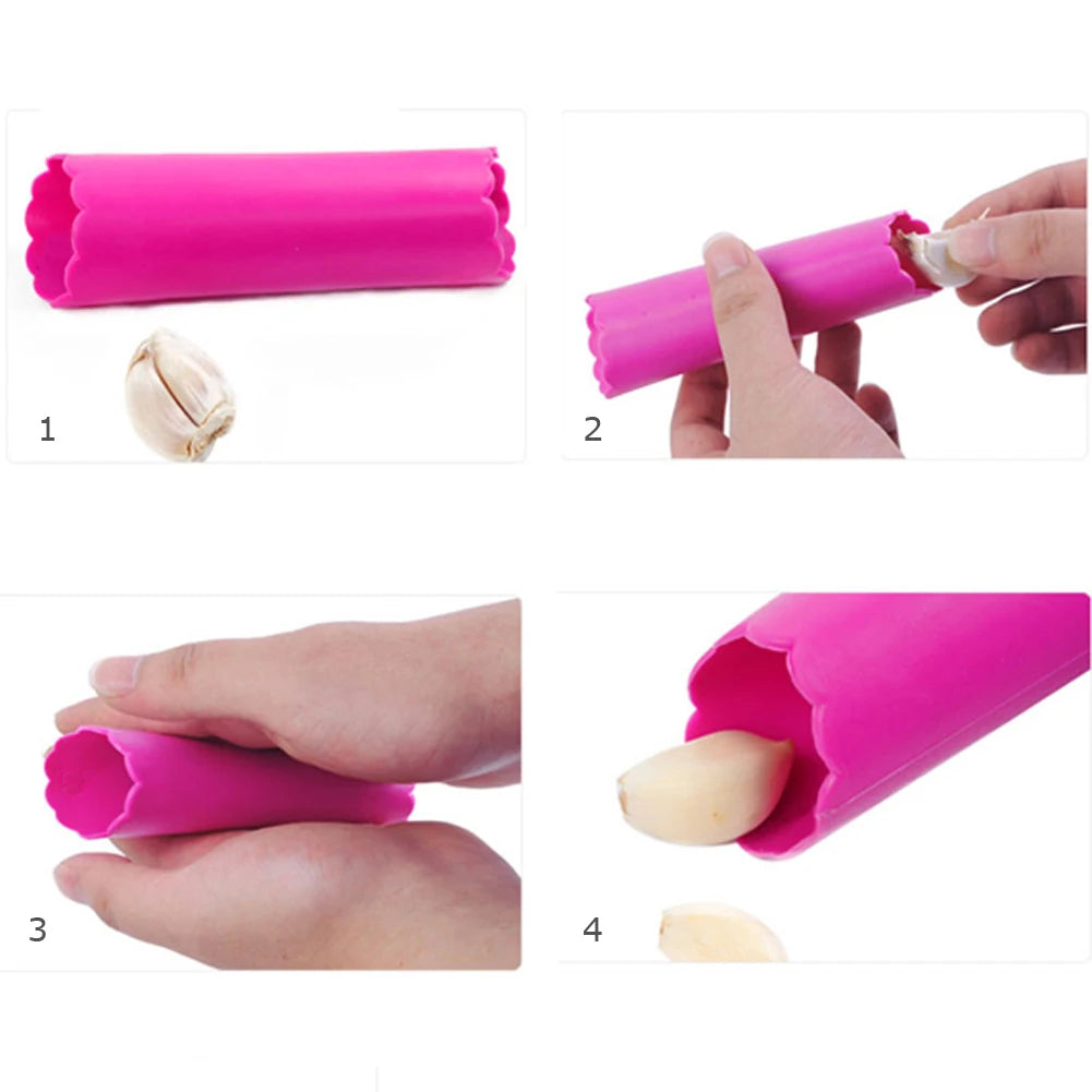 Zeitsparender Knoblauch - Ingwer Squeezer aus BPA-freiem Kunststoff mit Silikongriff