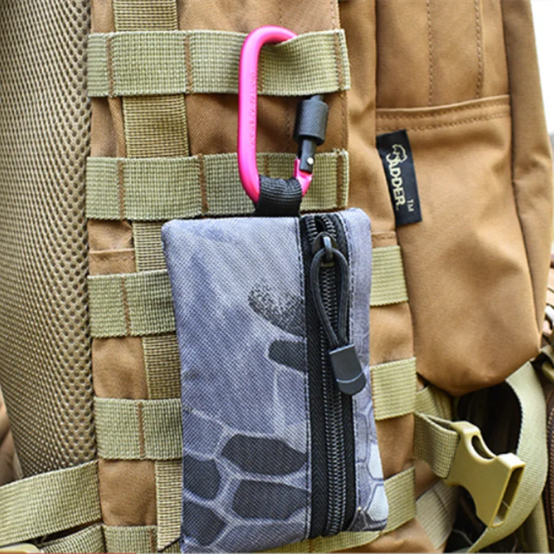 5er Set Aluminium Karabinerhaken für Camping Angeln und Schlüssel