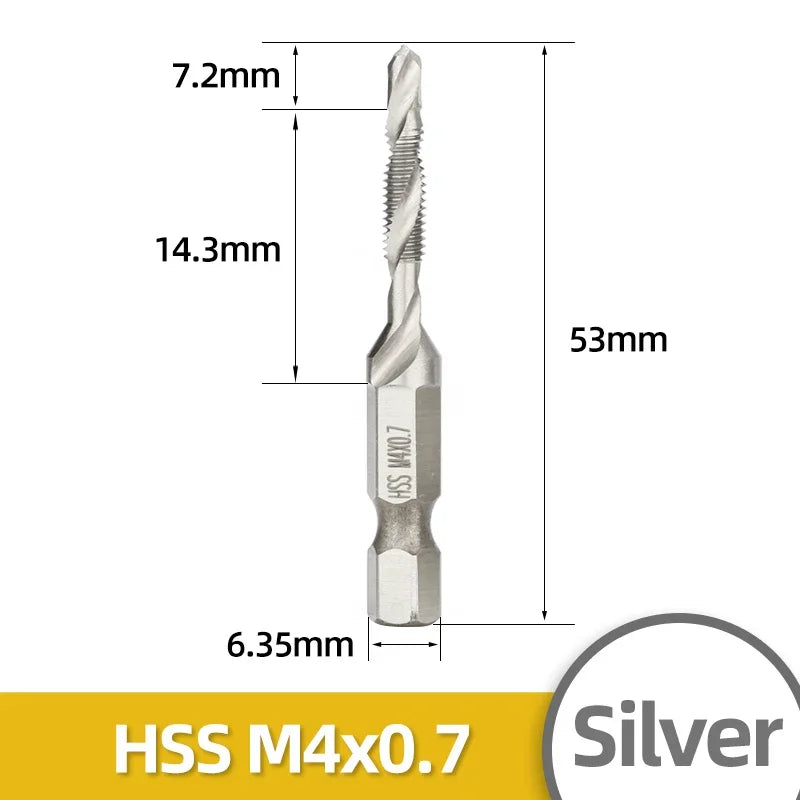 HSS Titan Überzogene Gewindebohrer Set M3-M10 mit Senker und Entgrater
