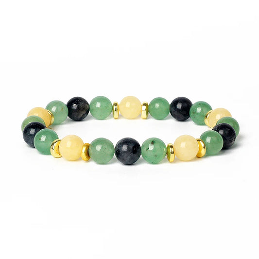 Citrin Aventurin Kristall Armband: Feng Shui Glück & Reichtum für Unisex