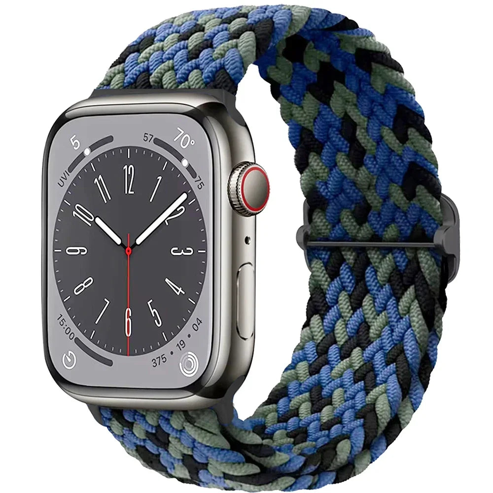 Geflochtenes Solo Loop Nylonarmband für Apple Watch Ultra und Serie