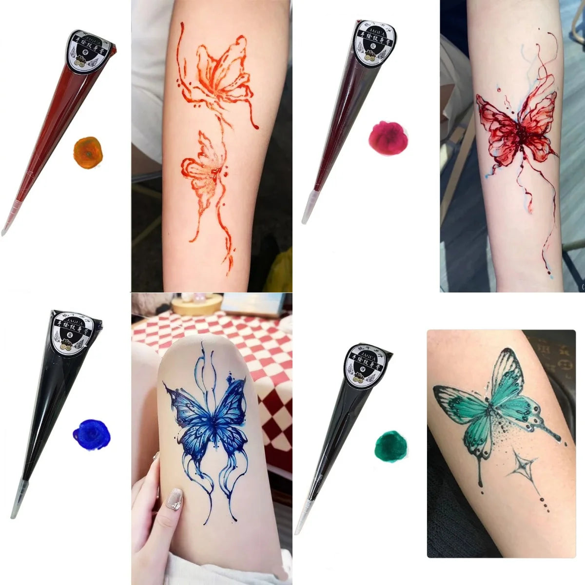 Indische Henna Creme Temporäre Tattoo Paste Semi-permanente Farbe