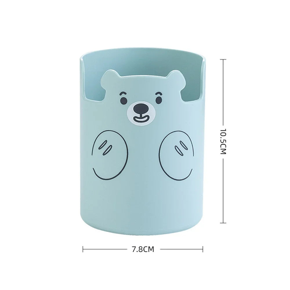 Mini Bleistifthalter Kawaii Cartoon Bär Schreibtisch Organizer Telefonhalter