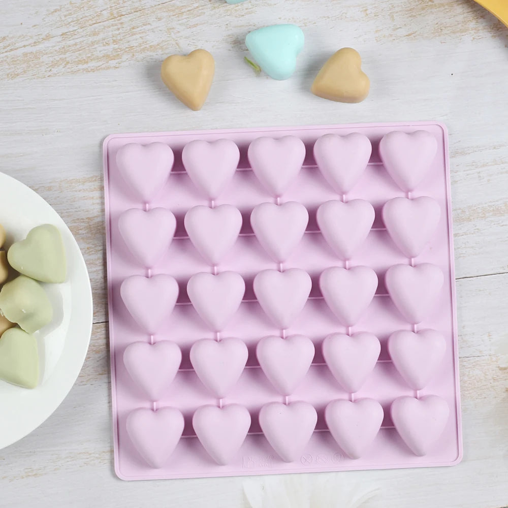 Dreidimensionale herzförmige Schokoladen-Silikon-Backform für Süßwaren