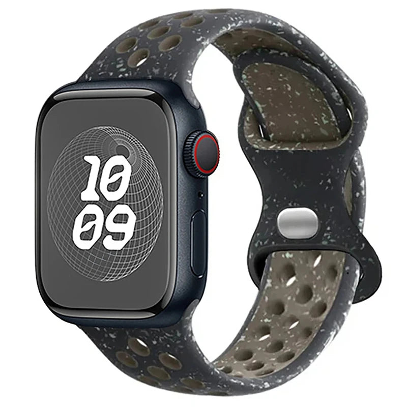 Sportliches Silikonarmband kompatibel mit Smartwatch 38-49 mm Modelle