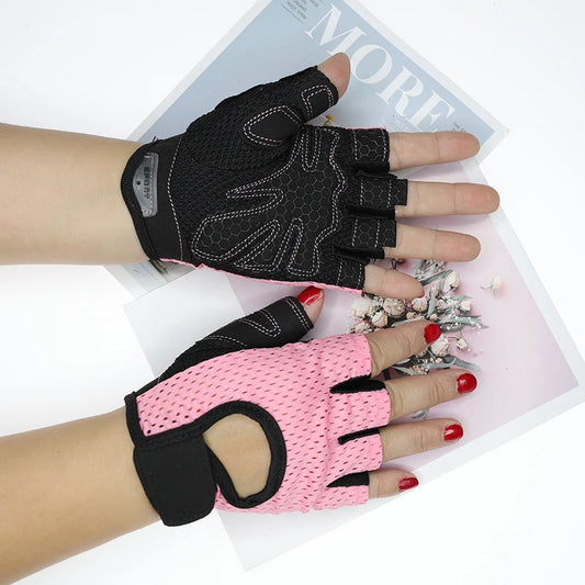 Rutschfeste Fitnesshandschuhe mit atmungsaktivem Mesh für Damen und Herren