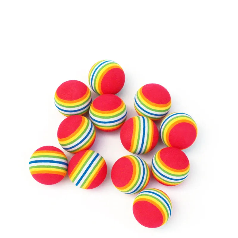 Bunte elastische Spielbälle für interaktives Katzen- und Welpenspiel