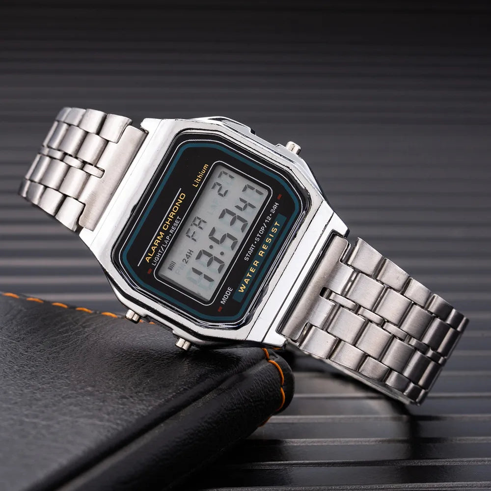 Digitale Sport Uhr für Männer Frauen Studenten, LED Anzeige, Quadratisches Design