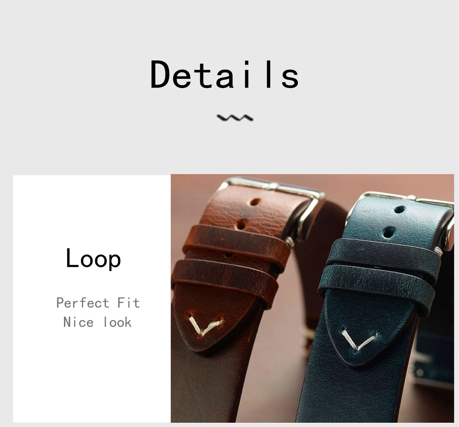 Wachs Uhrenarmband aus echtem Leder mit Schnellverschluss 18 bis-Yabubest - Home & More