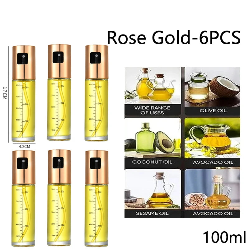 Glas Öl Sprüher für Kochen, Salat, Grillen, Backen – Essigflasche 2-in-1