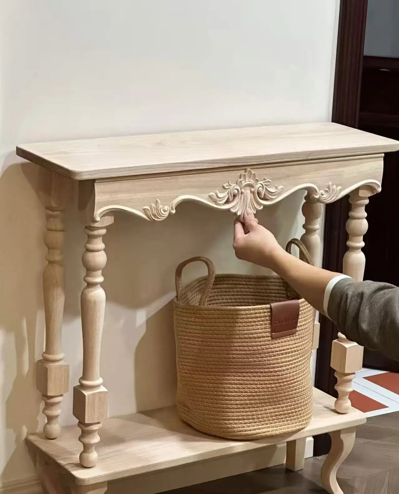 Exquisite geschnitzte Holzapplikation für Möbel & Sideboard-Dekoration