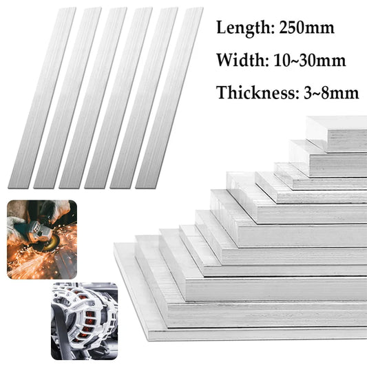 6061 Aluminium Flachstange 250 mm solide rechteckige Metallplatte