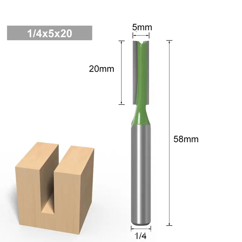 Doppel-Flöte Fräser mit 6mm Schaft für Holzbearbeitung vielseitig einsetzbar