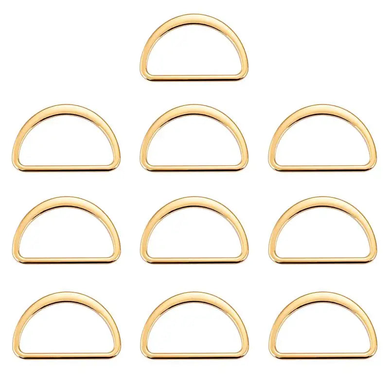 10-teiliges Set D-förmige Metall Schnallen für Taschen und Schuhe