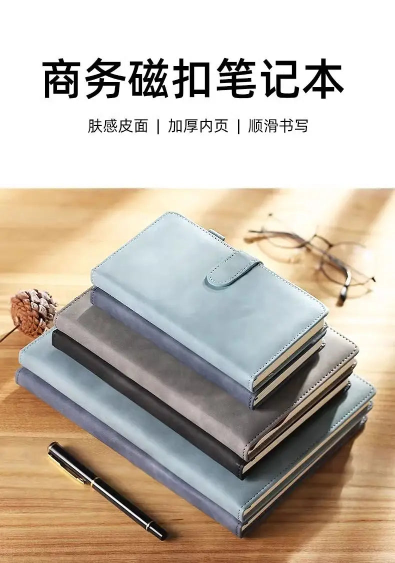 Business-Notizbuch A5 mit Lederbindung – individualisierbar-Yabubest - Home & More