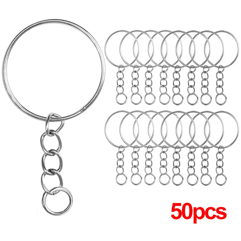 Metall Schlüsselringe Split Ringe 20/100 Stück für DIY Schlüsselanhänger