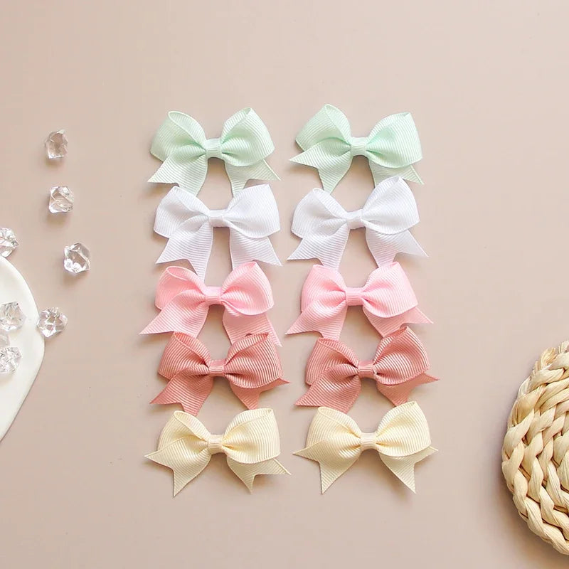 Bunte Haarspangen für Mädchen - Niedliche Schleifen aus Polyester