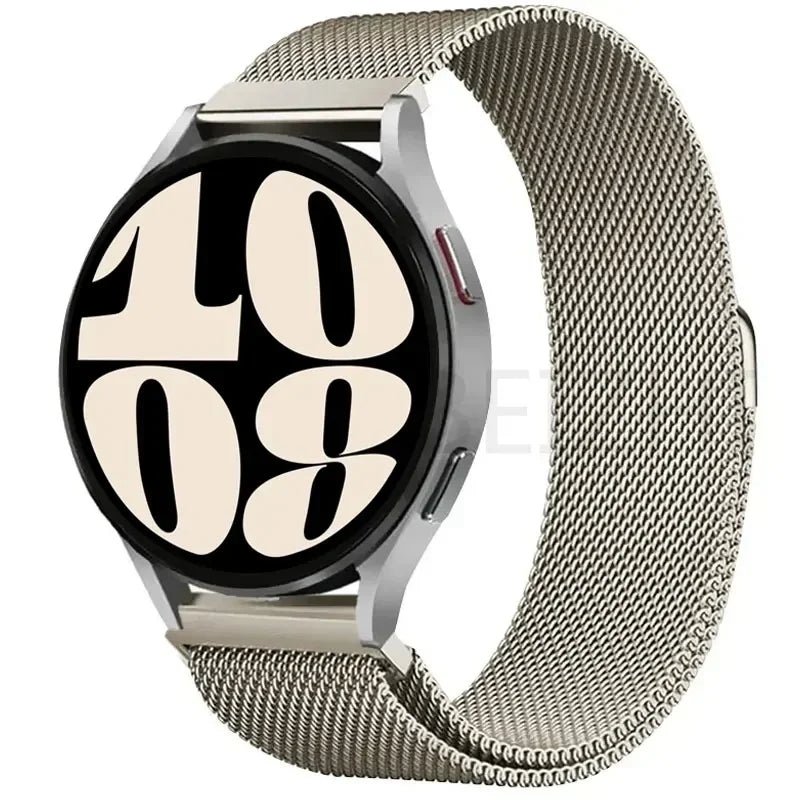 Elegantes 20/22mm Milanese Loop Magnetarmband aus Edelstahl – Unisex - Verstellbar