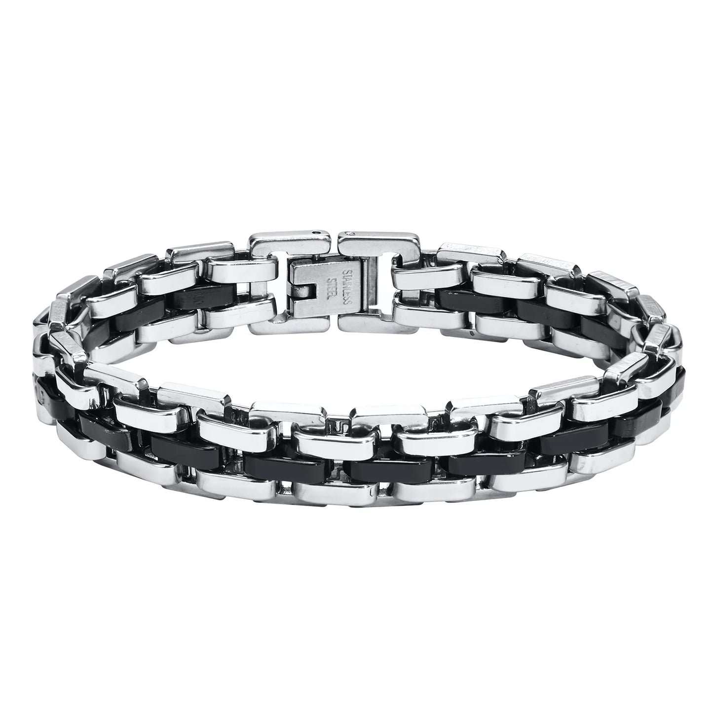Maskulines 11mm Edelstahl Gliederarmband für Herren als Geschenk