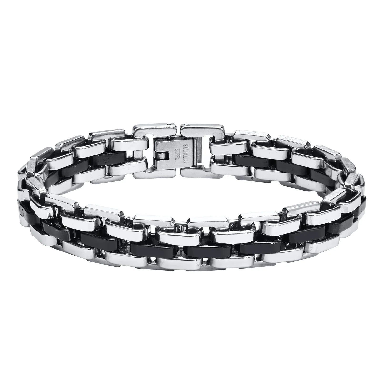 Maskulines 11mm Edelstahl Gliederarmband für Herren als Geschenk