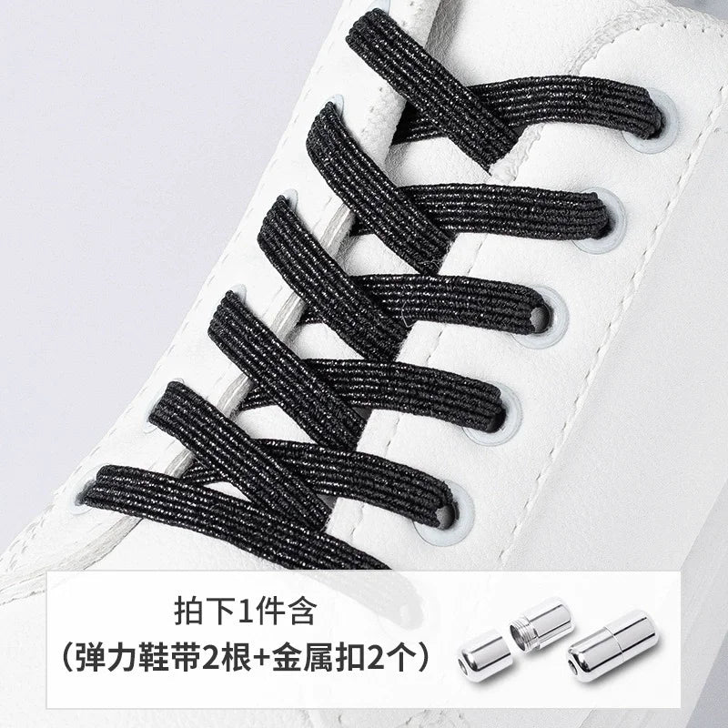 Elastische Schnürsenkel mit Diamantschnallen für schnelles Anziehen