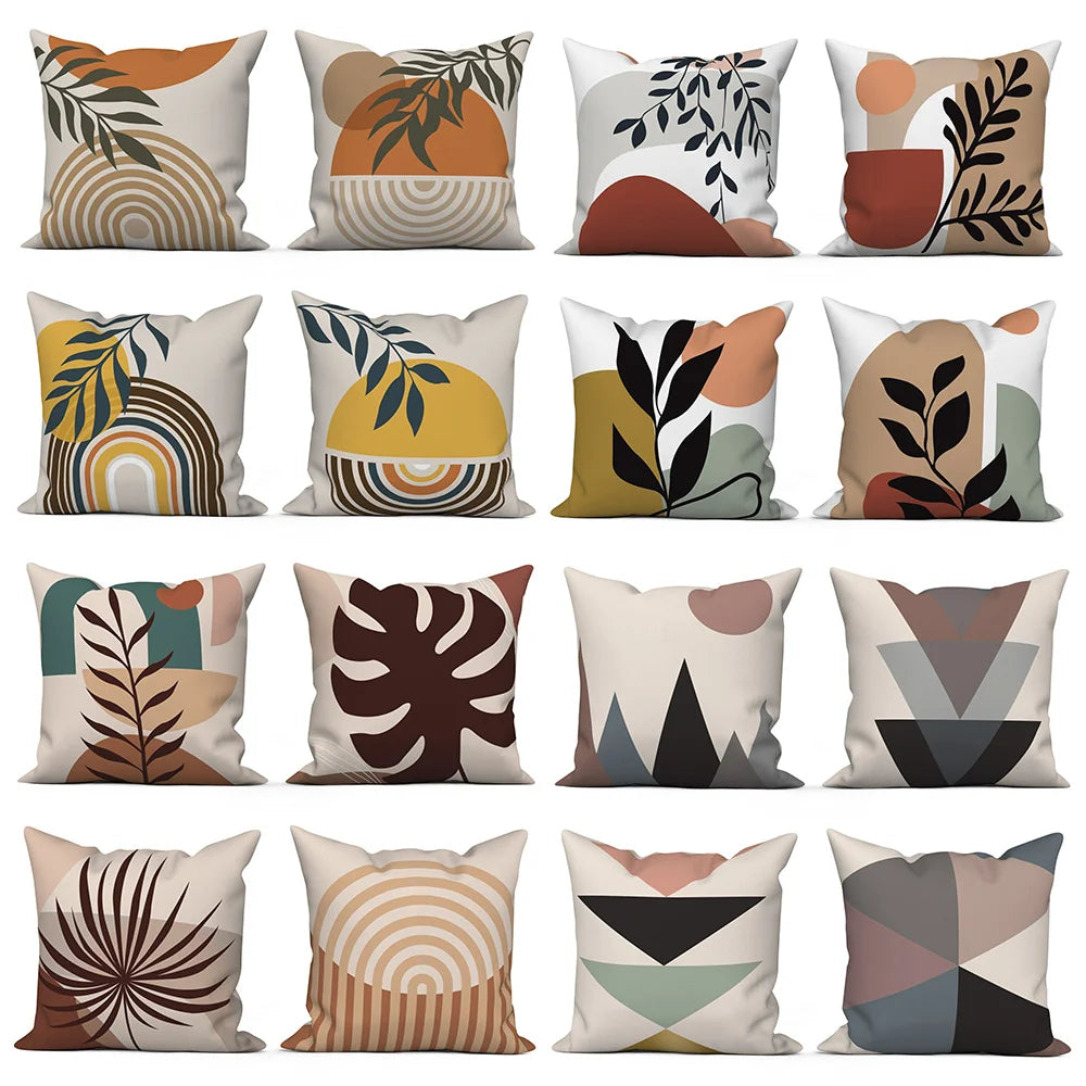 Dekorativer Kissenbezug mit abstrakten Zweigen für Zuhause und Auto