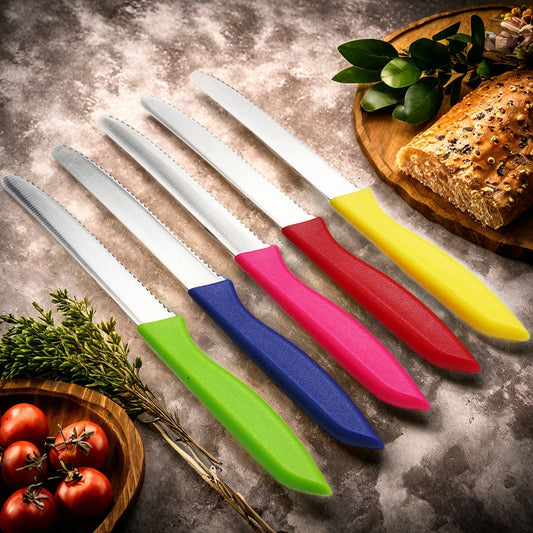 Gezahntes Edelstahl Steakmesser mit Kunststoffgriff Für einfache Schneidarbeit