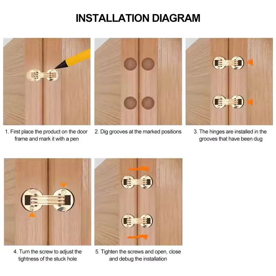Messing Möbel-Möbelscharniere 8-18mm zylindrisch für Schrank - Türen
