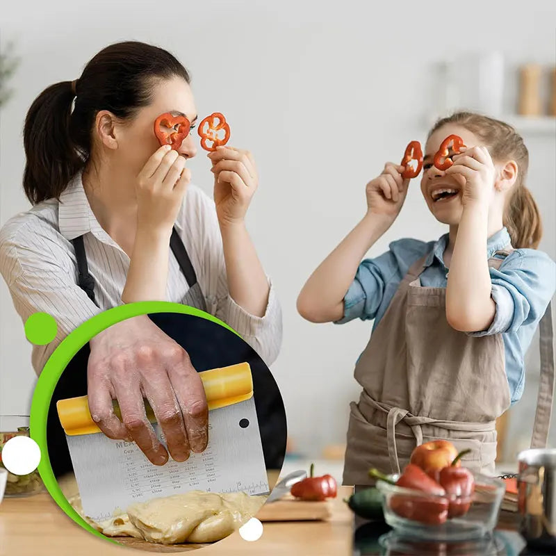 Tischschaber Edelstahl Teigschneider Küchenhelfer Backwerkzeug-Yabubest - Home & More