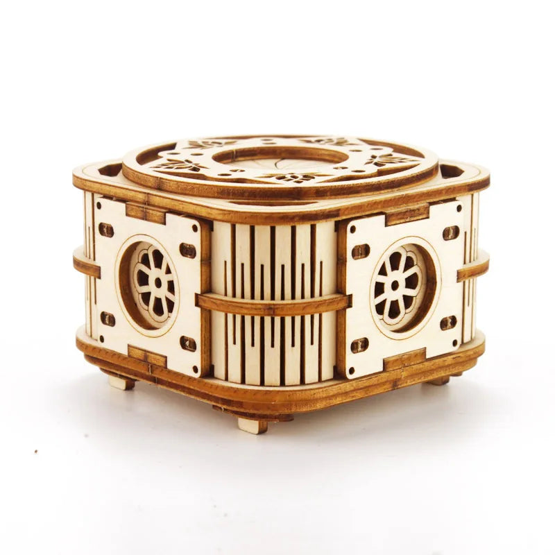 3D Holzbaukasten Spieluhr Bausatz für Kinder und Erwachsene