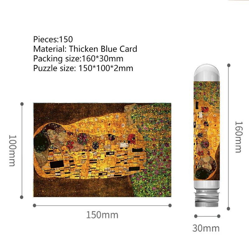 150 Teiliges Mini Reagenzglas Puzzle Der Kuss Gustav Klimt Lernspiel-Yabubest - Home & More