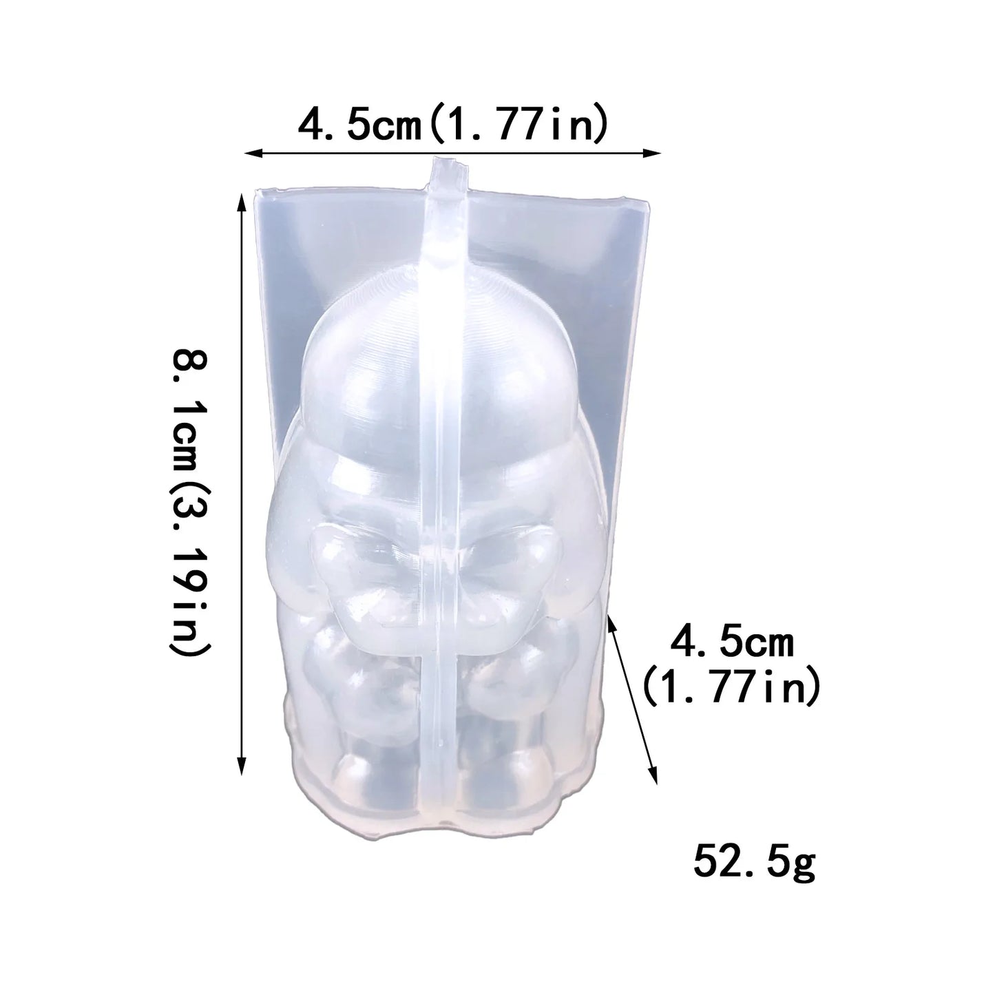 3D Silikonform Schwarzer Ritter für DIY Kerzen und Epoxidharz