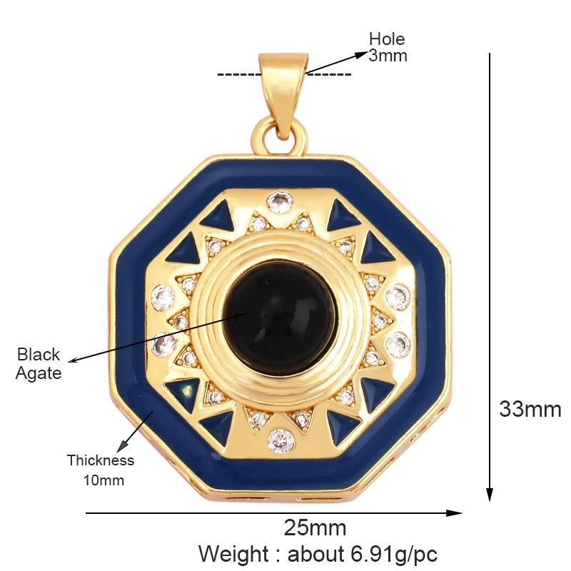 Eleganter Anhänger im antiken Gold Design als Schmuckzubehör-Yabubestshop