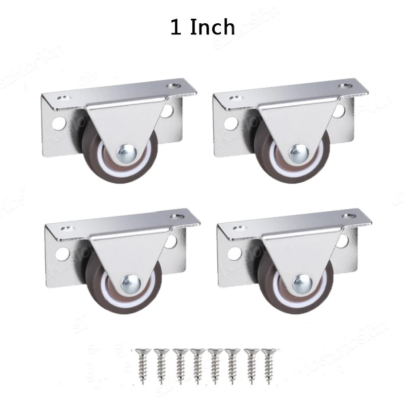 Leise TPR Möbelrollen 1 - 1,25 Zoll | Stabile, seitliche Montage