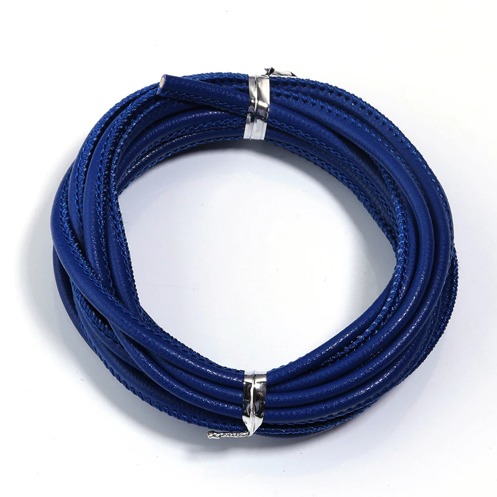 5 Yards 3mm Bunte Runde Schaffell Leder Schnüre für DIY Dekoration-Yabubest - Home & More