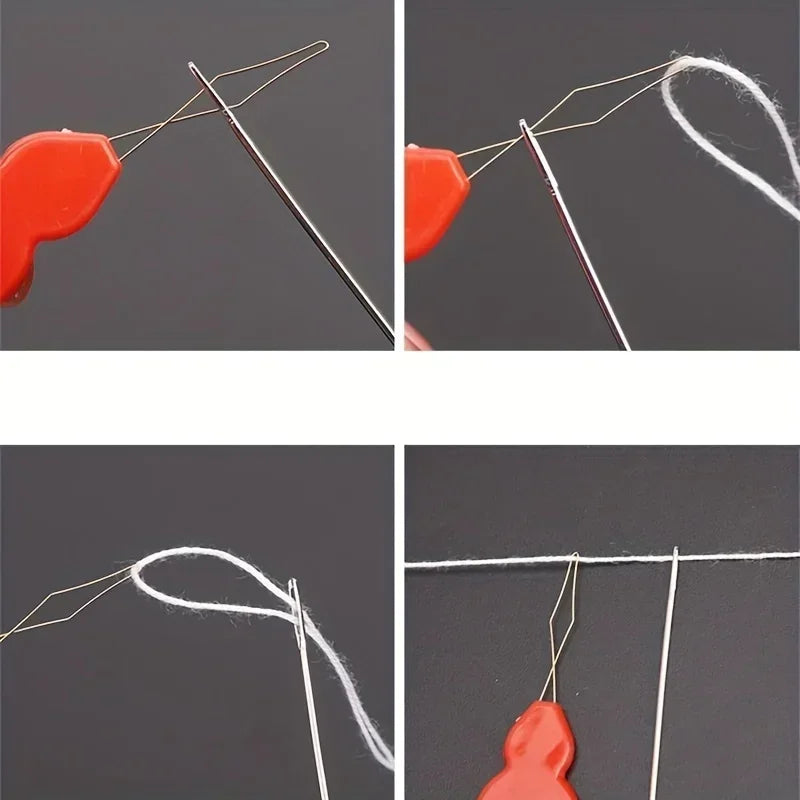 Einfaches Nadelfaden Einfädelhilfe Set – Für Handnähen & DIY – 2, 5 oder 10 Stk.