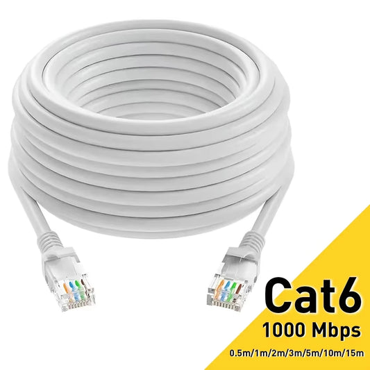 Cat6 Ethernet Kabel LAN 1000Mbps RJ45 Netzwerk Kabel in 0,5 bis 50 Meter