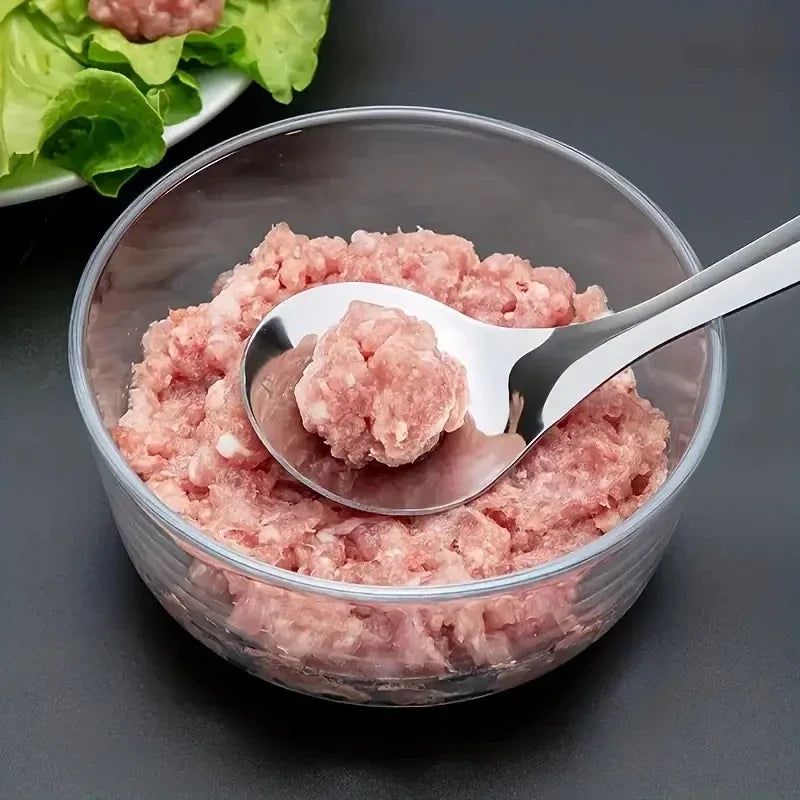 Hygienisch - Schnell: Edelstahl Frikadelle Löffel für perfekte Fleischbällchen