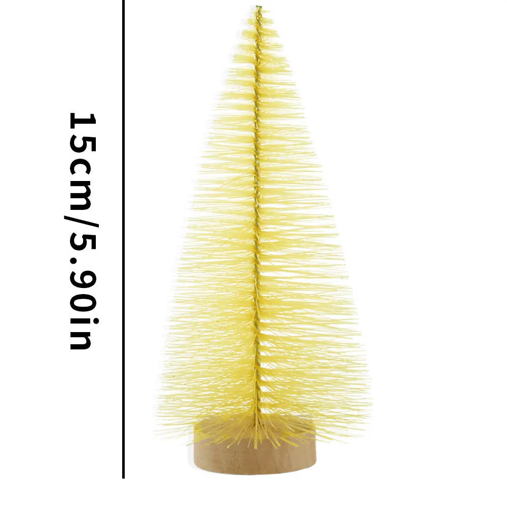 Mini-Weihnachtsbäume und Flaschenbäume für festliche Tischdekoration