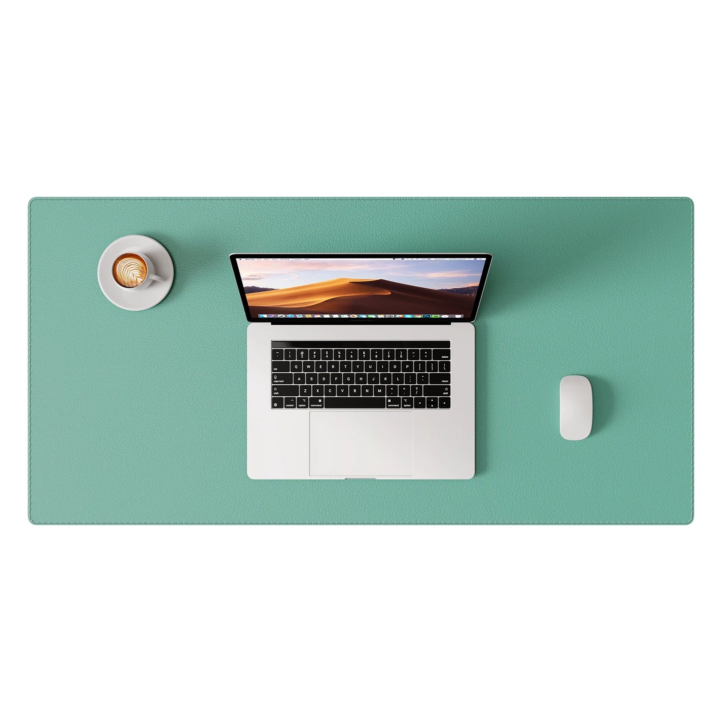 Rutschfeste PU Leder Schreibtischunterlage mit genähten Kanten